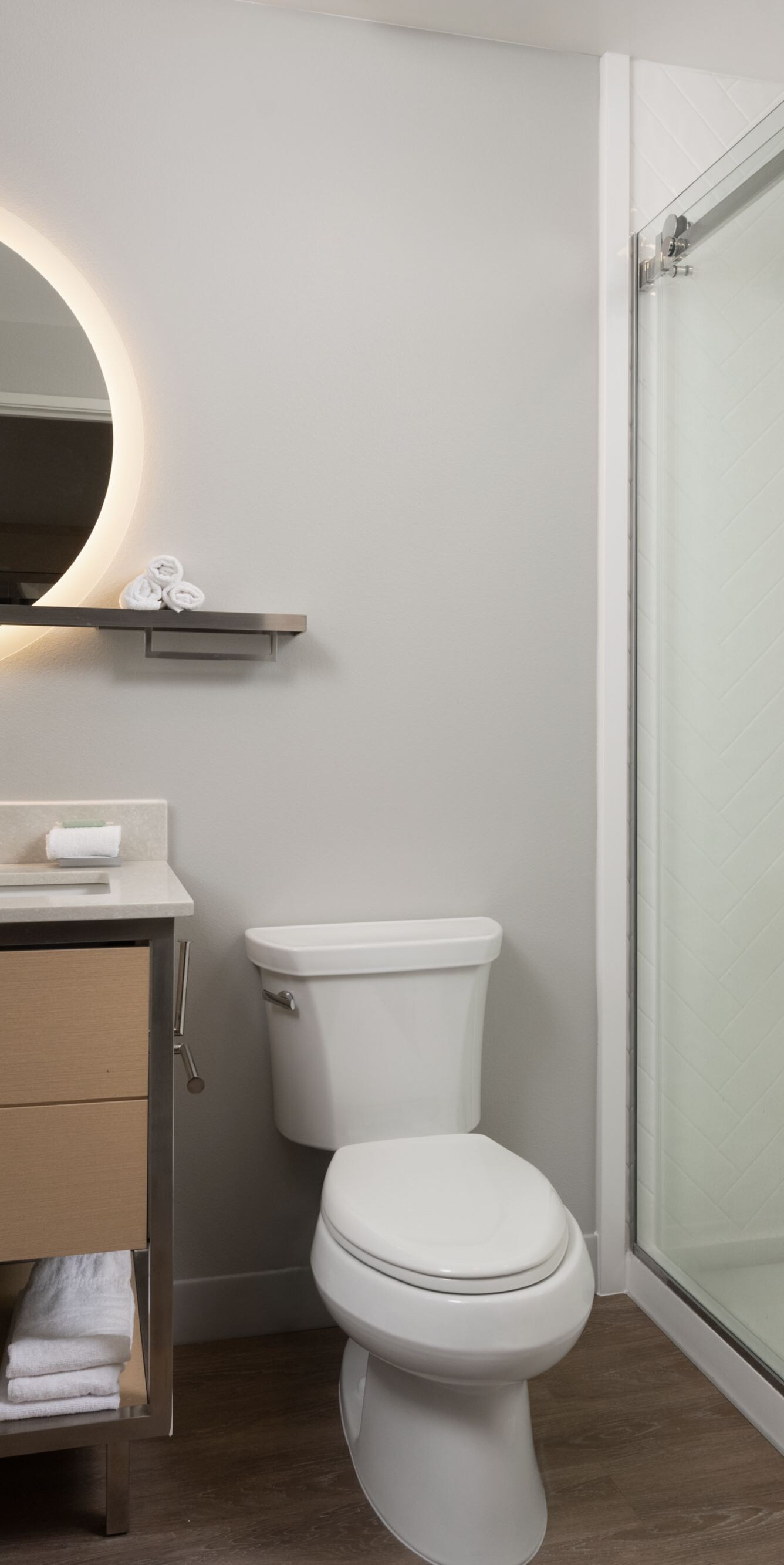 king studio bathroom with shower