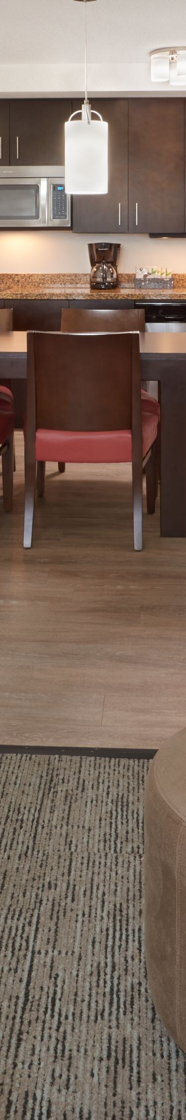 salon et cuisine avec table à manger
