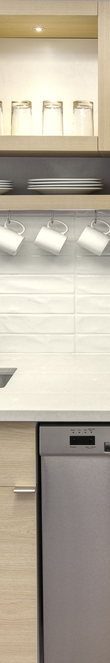 Kitchen convenience in every suite.