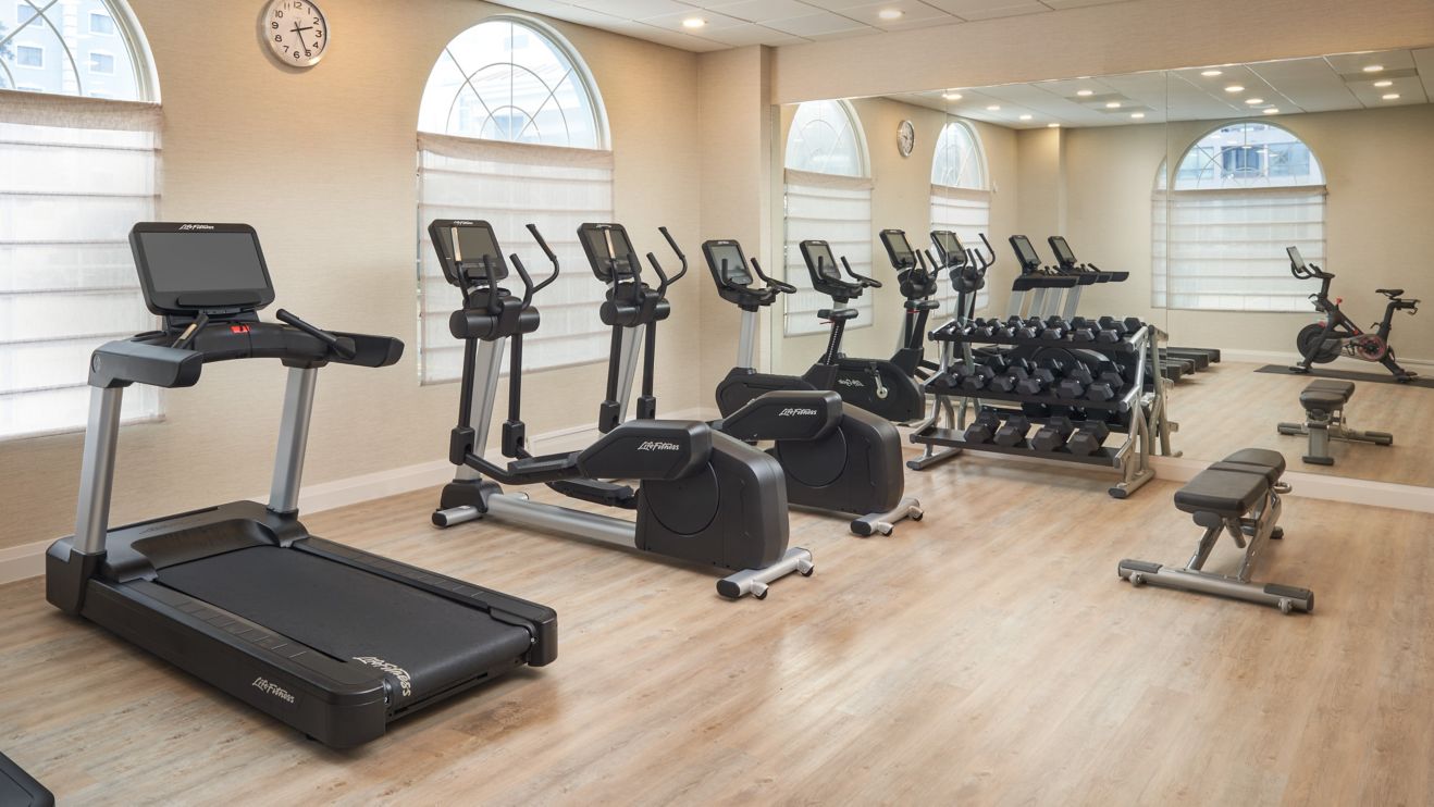A full equipped luxury fitness center.