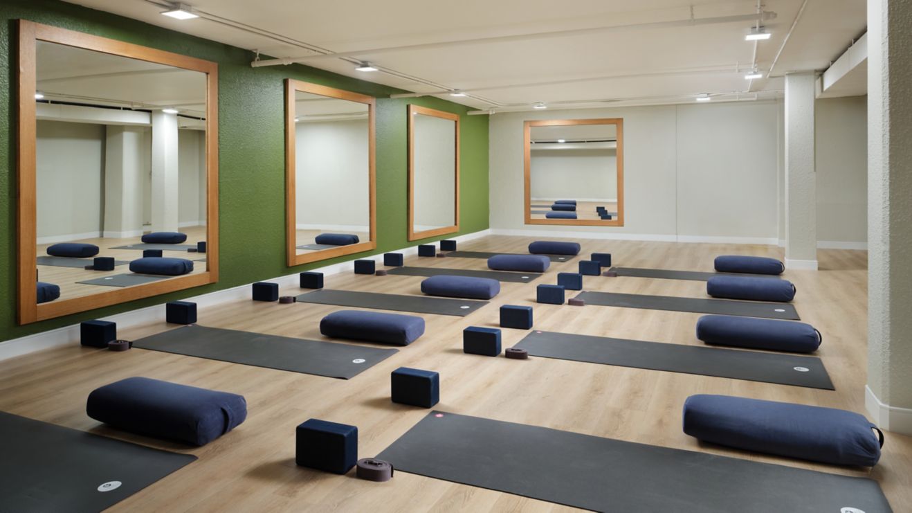 Yoga room with mats and equipment