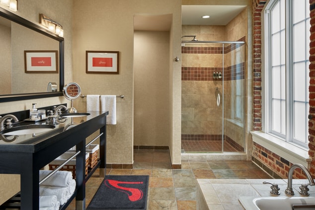 Premium Room bath with shower and tub