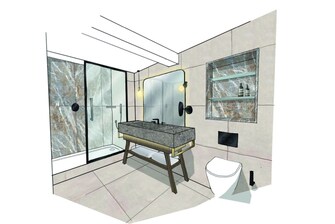 Sketch of Suite Bathroom