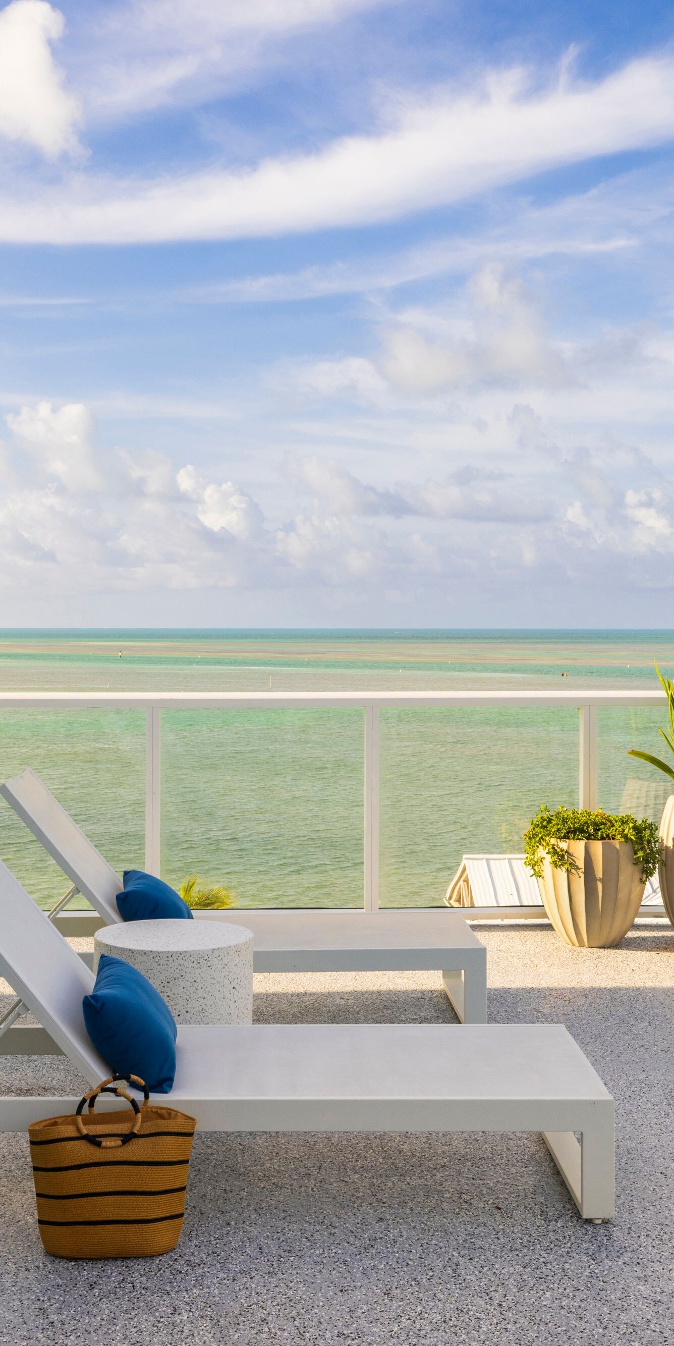 Vista desde el balcón de la suite Three Waters en Islamorada