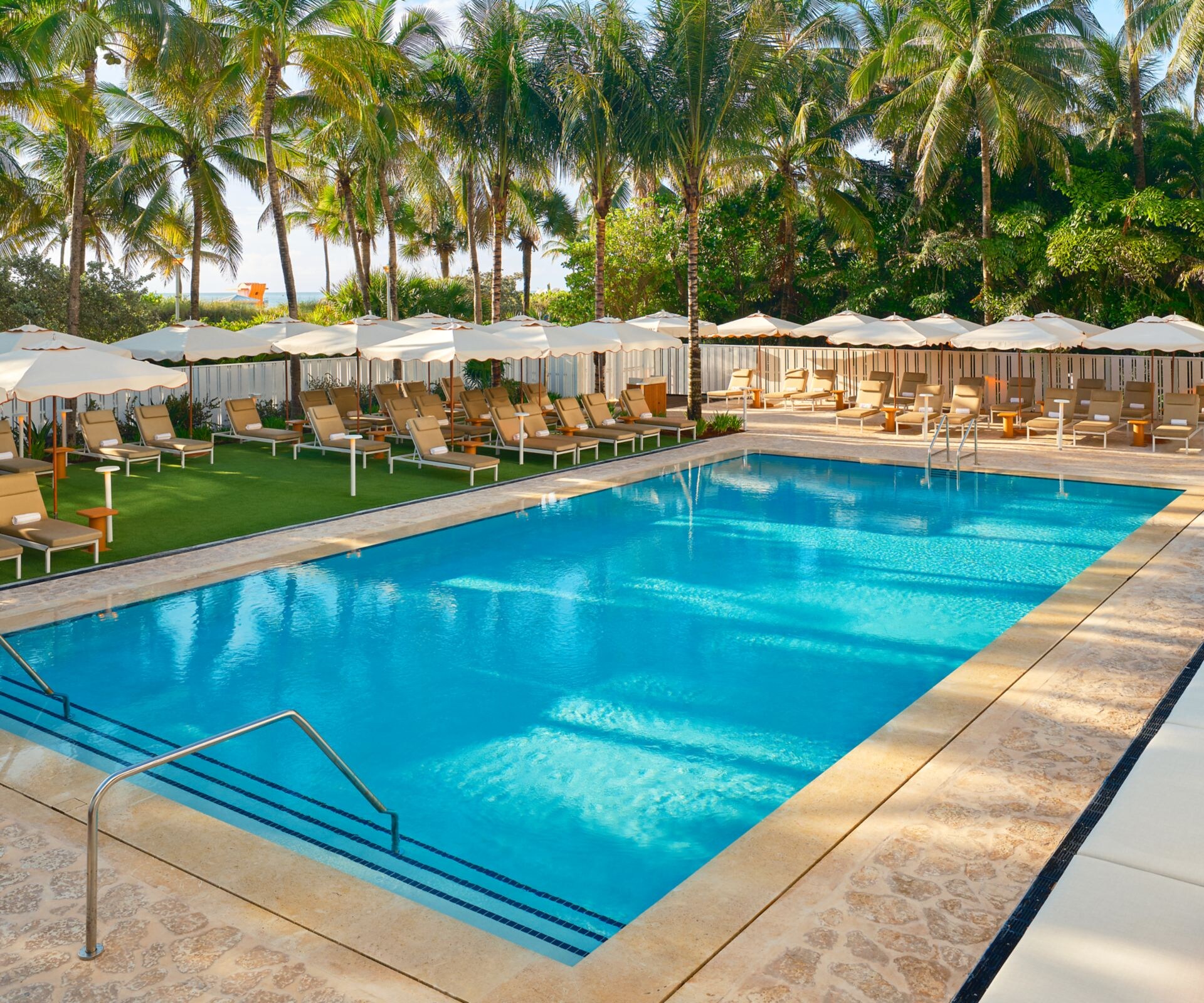 Pool with lounge chairs