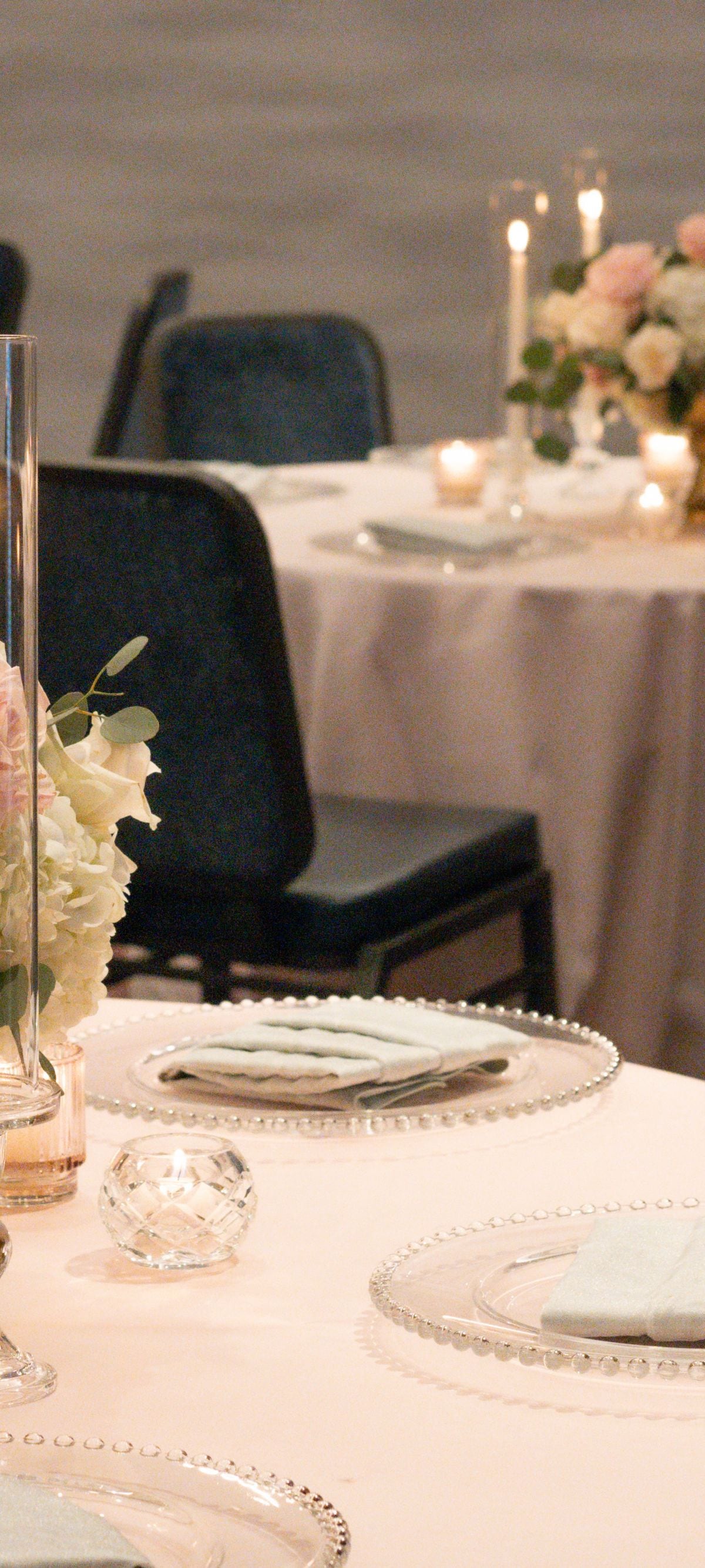 flowers on tables