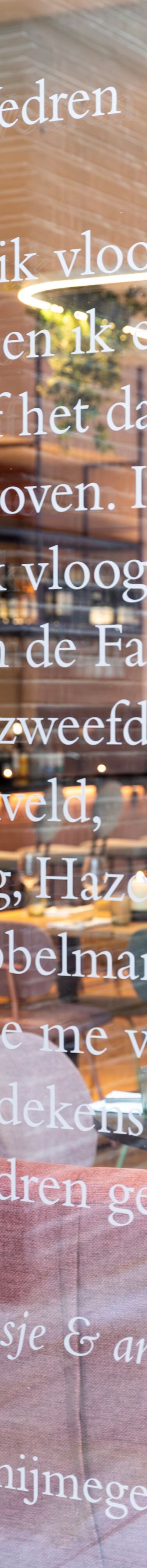 Window at Madame Liberty featuring Dutch Poem