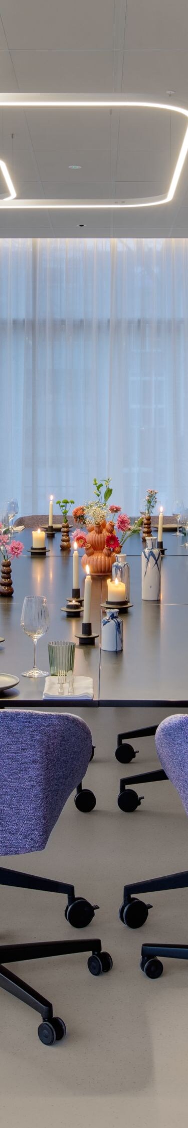 Room Gamma featuring a private dining set up