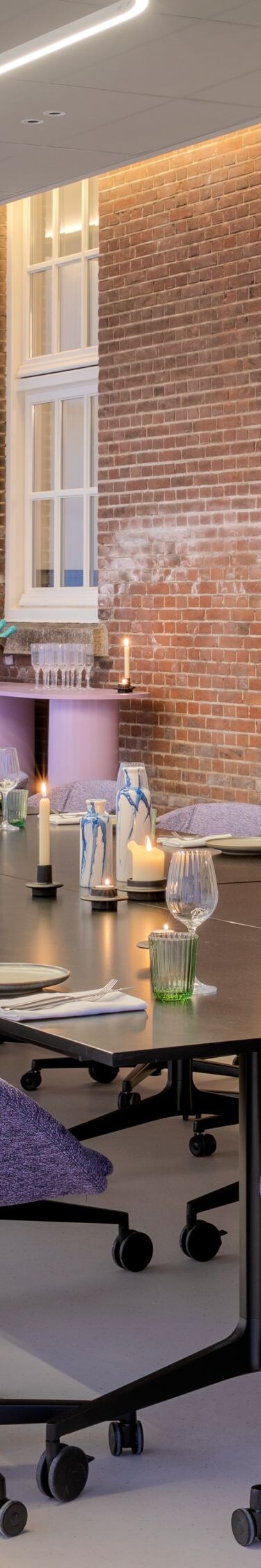 Private dining setup at the Rebyl