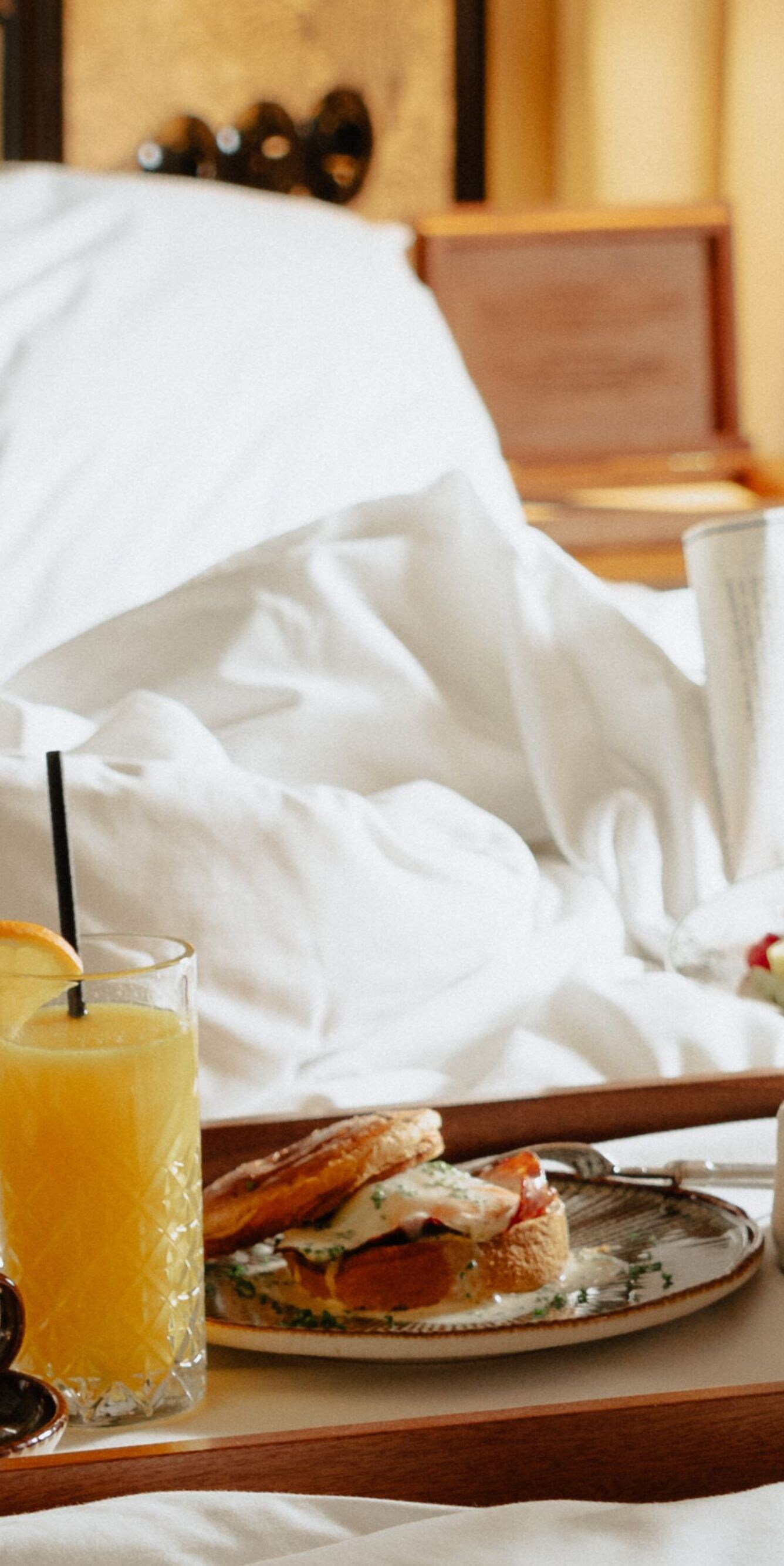 Breakfast served in bed