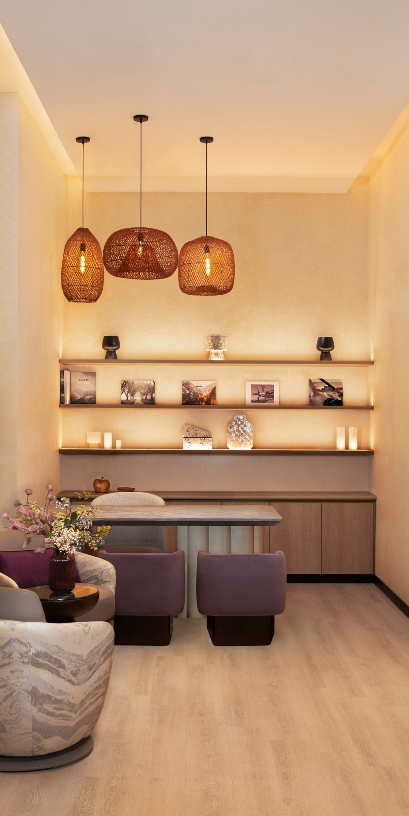 Sophisticated spa entrance