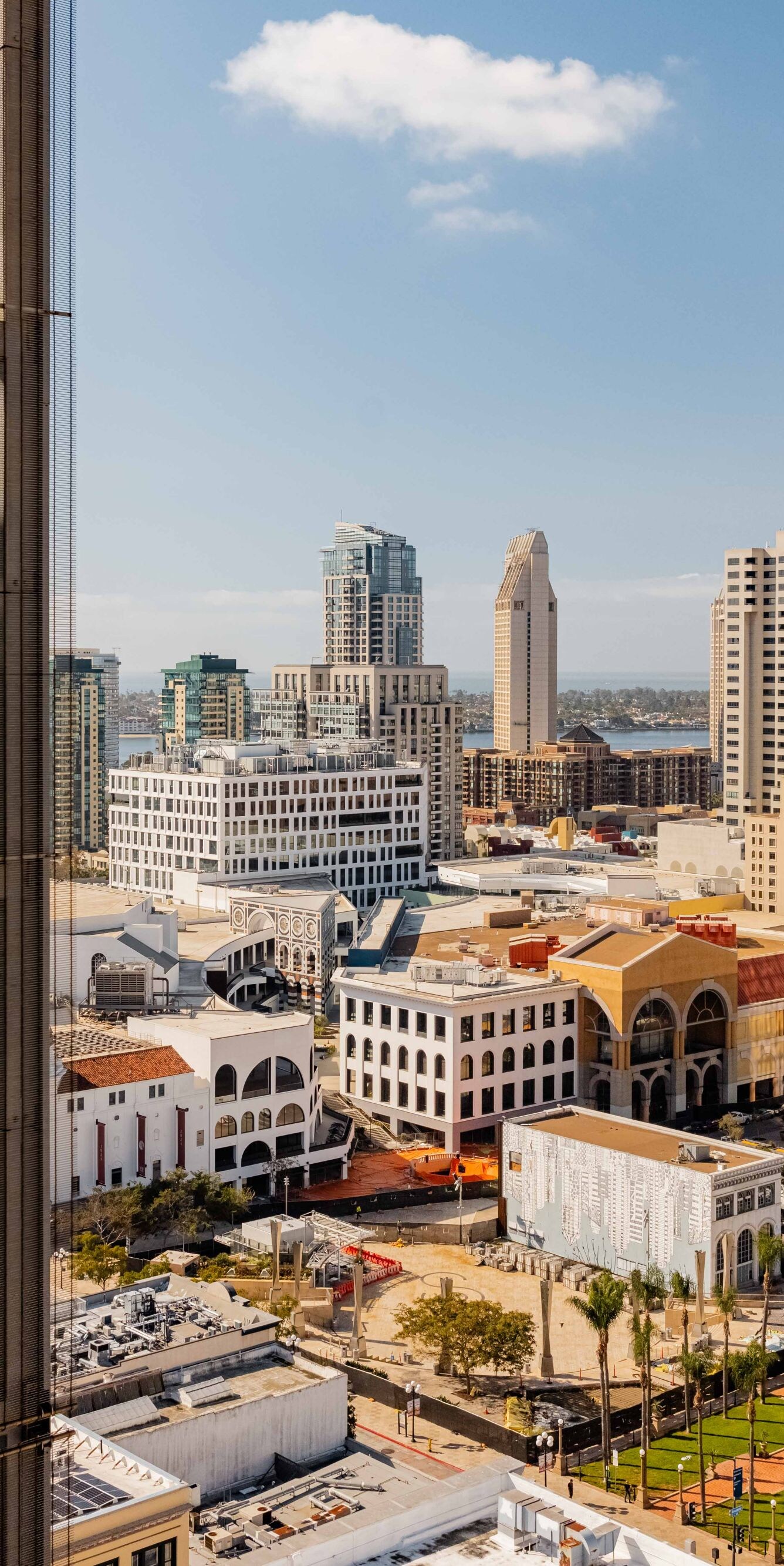 view of downtown San Diego from hotel room