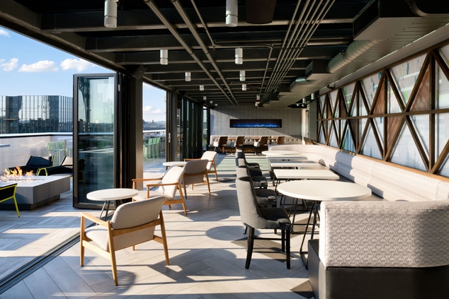 View of seating area inside ALTITUDE Sky Lounge