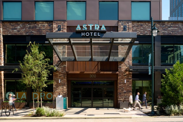 View of the exterior of Astra Hotel Seattle
