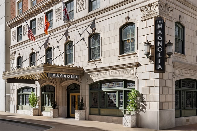 Exterior view of the Magnolia Hotel St. Louis.