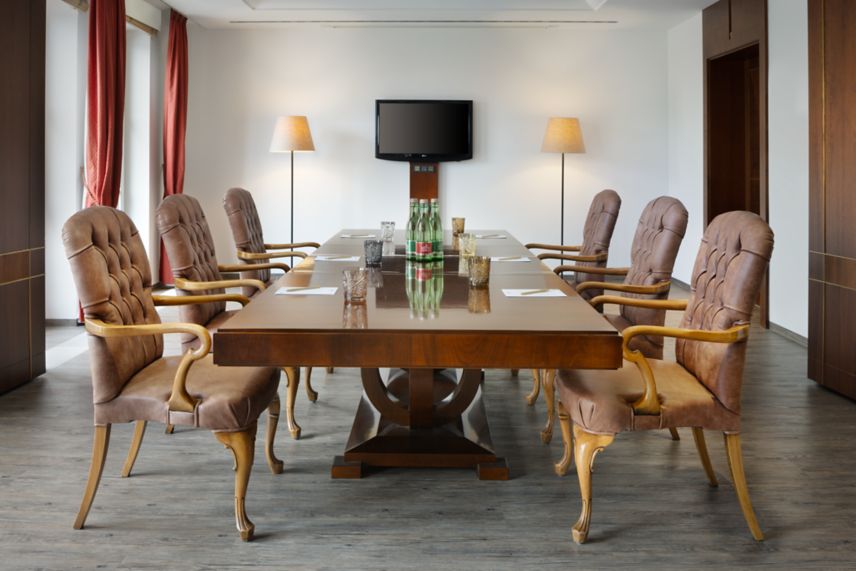 meeting room, wood table