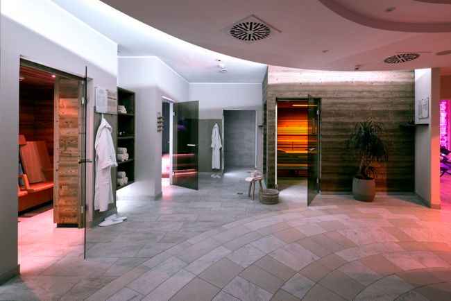 You can lean back and relax in our saunas while t