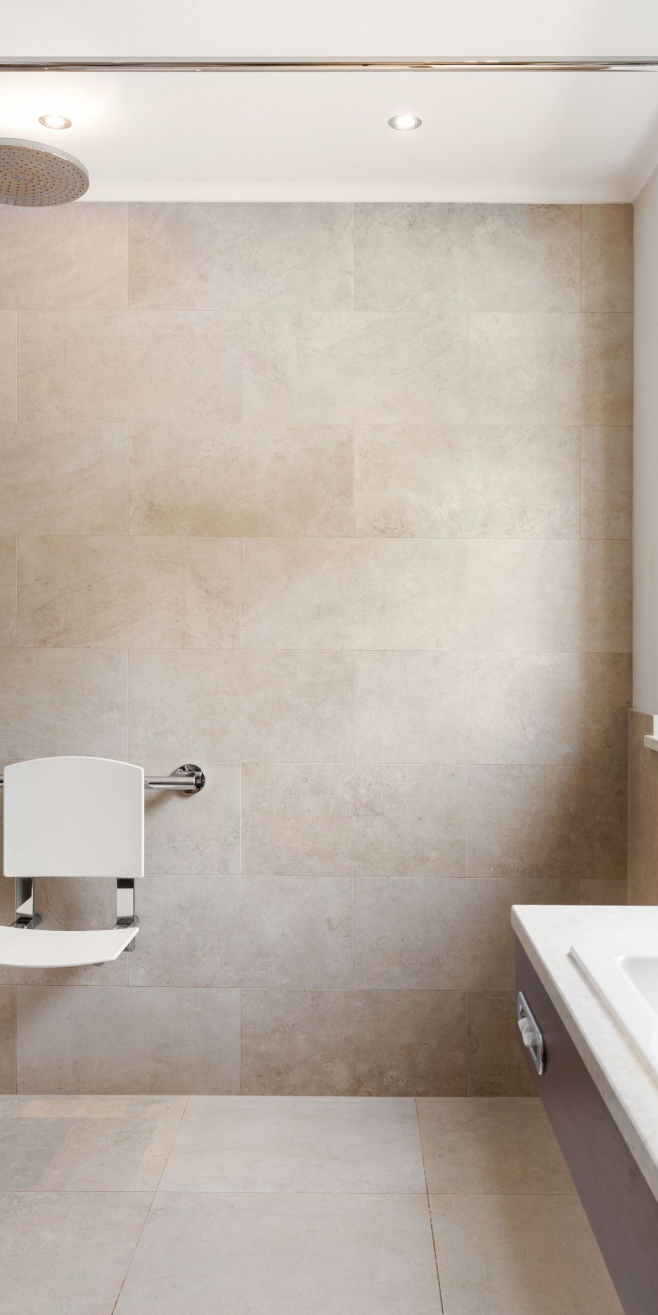 Modern bathroom with walk‑in shower