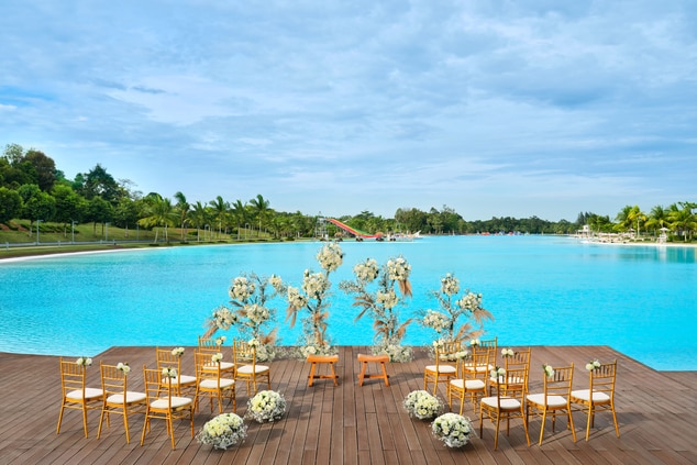 Bintan Island wedding venue by the Crystal Lagoon