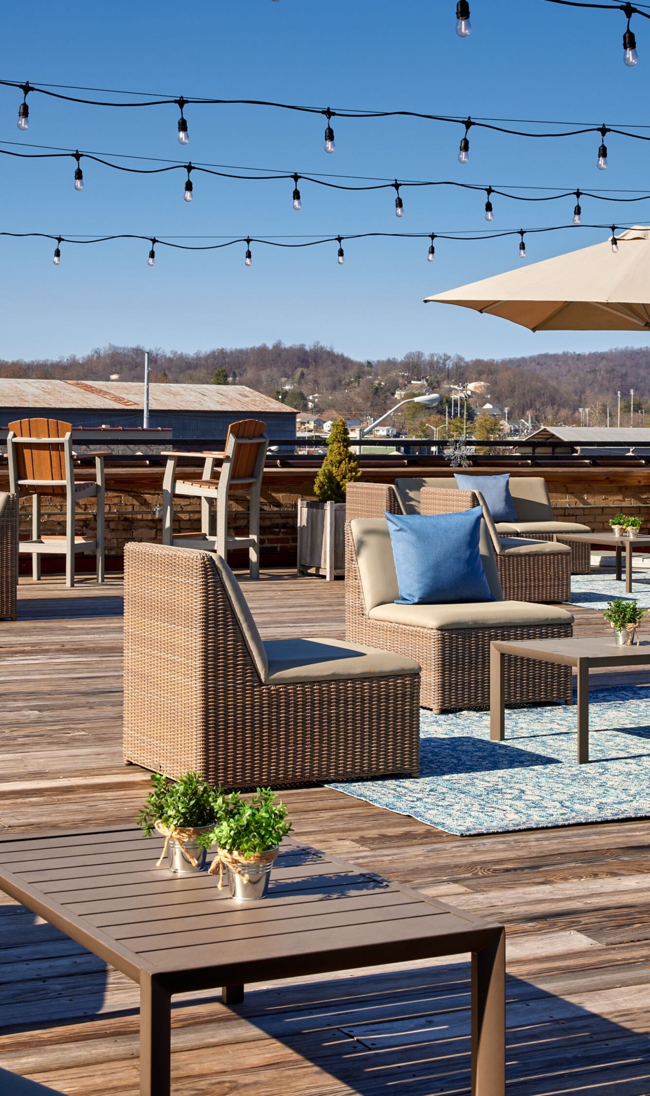 Rooftop Bar Seating Area 