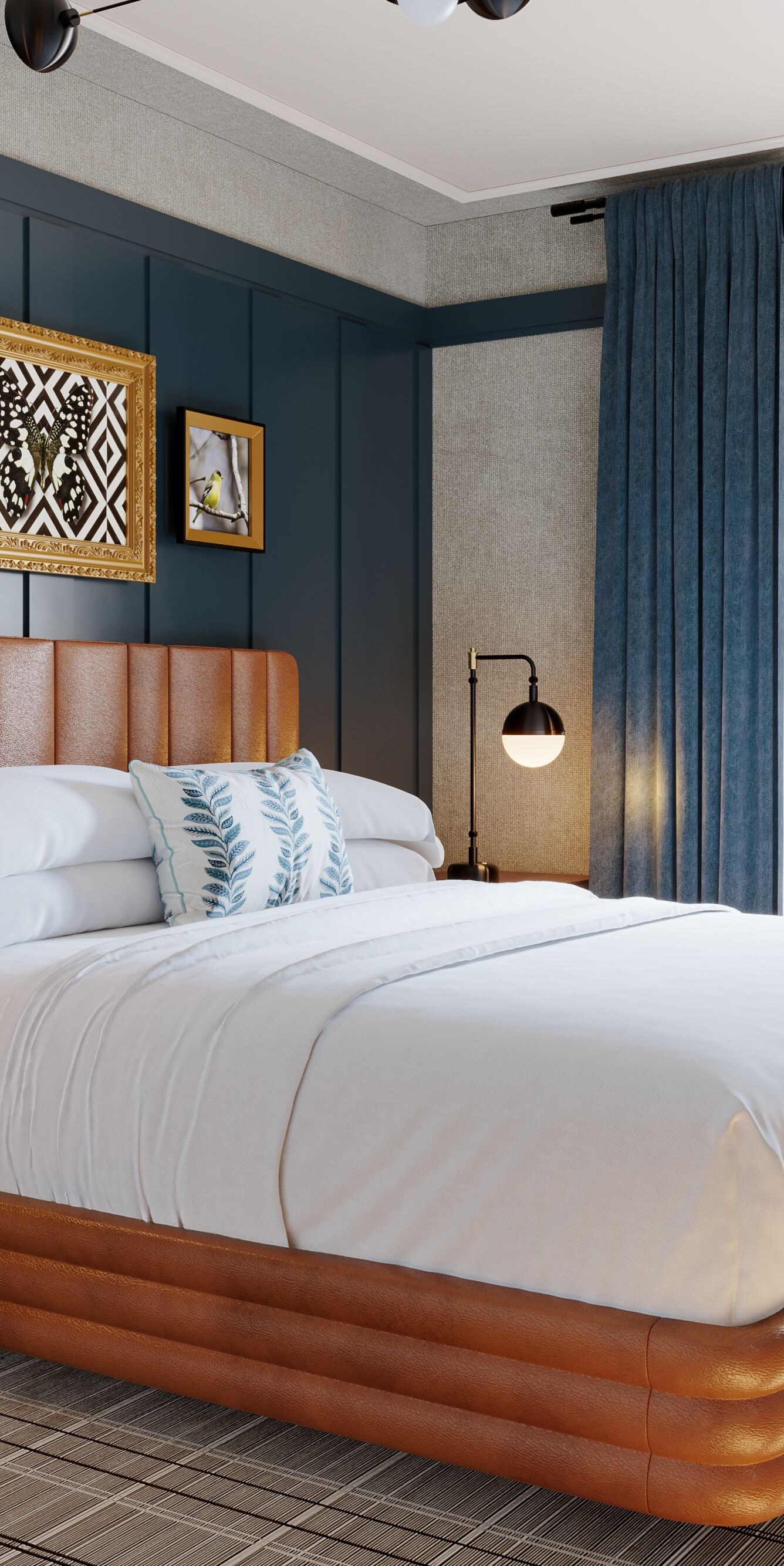 bed, nightstand