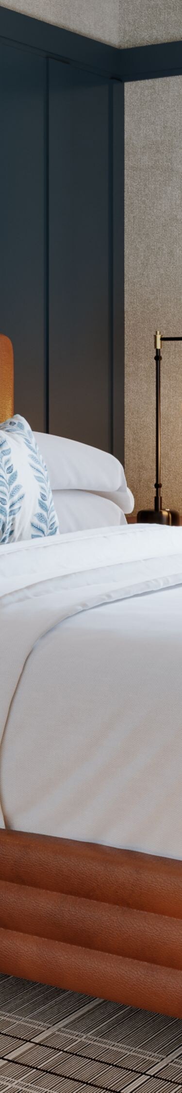 bed, nightstand
