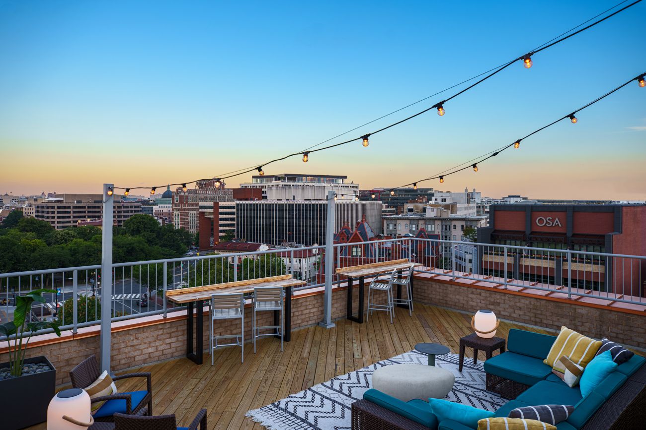 Rooftop Deck with DC View and Seating