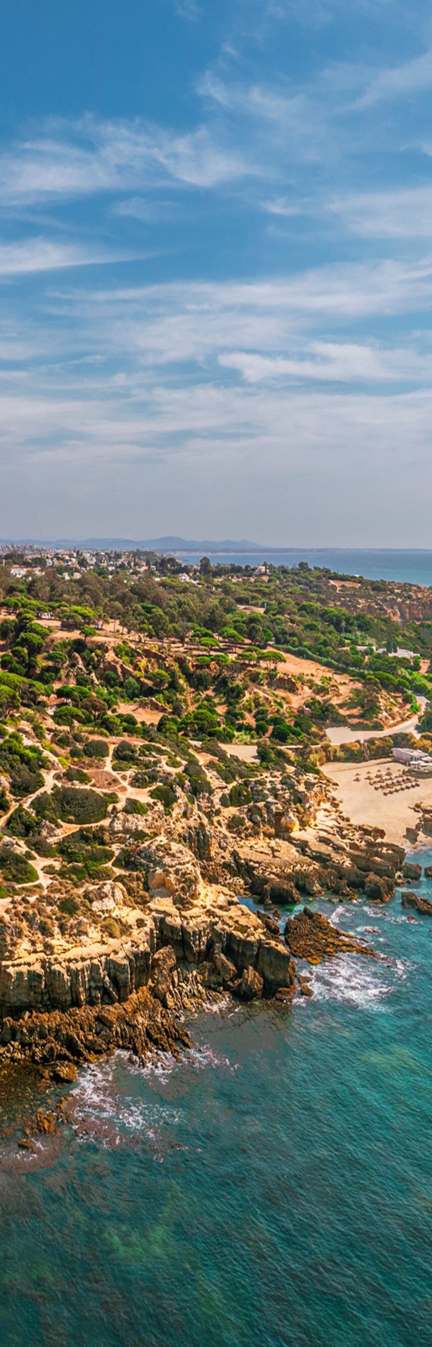 Vista aérea del mar