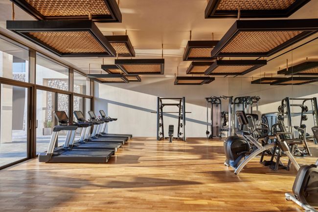 A fully equipped gym with indoor/outdoor facilitie