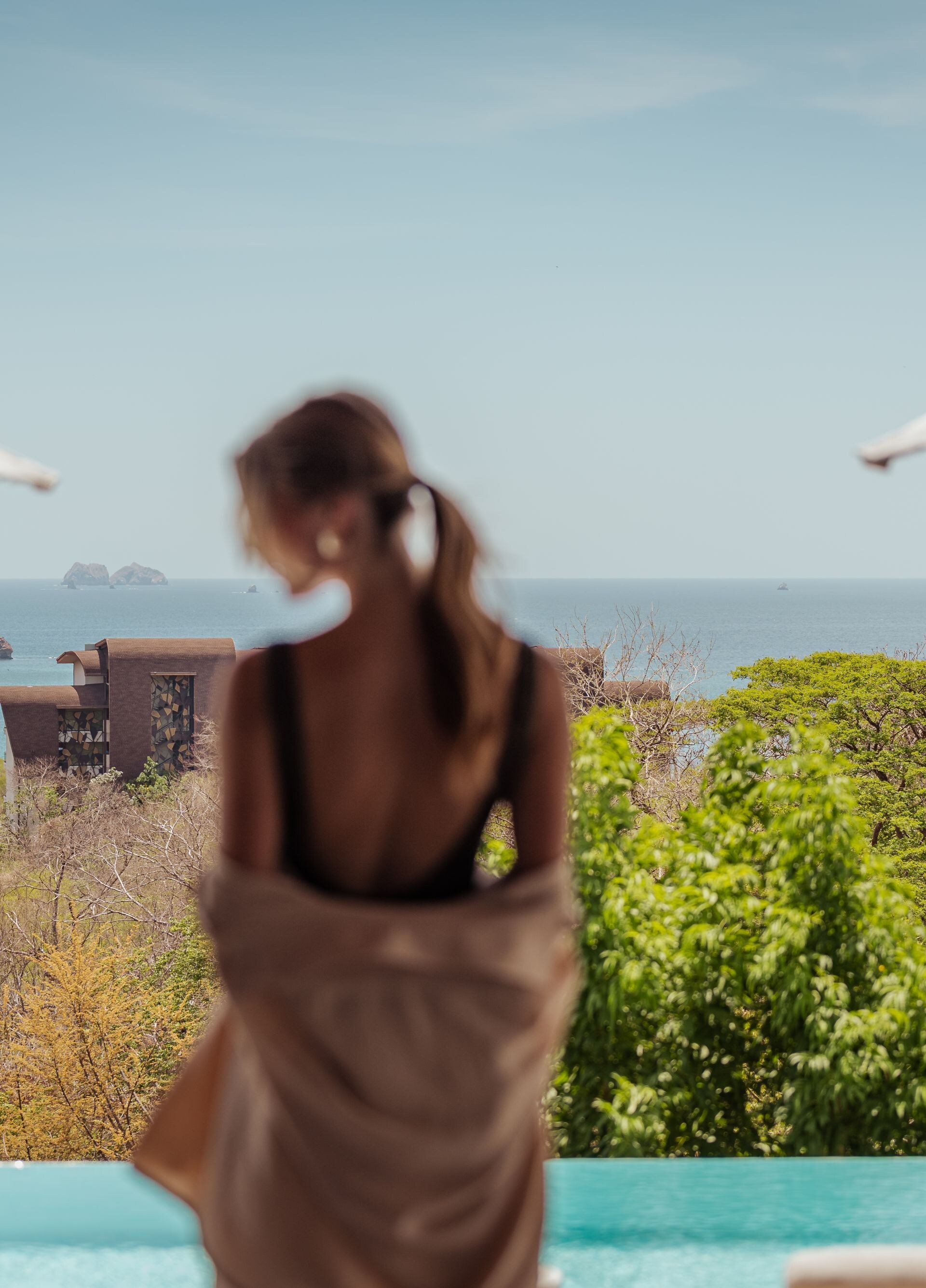 Woman at the residences pool