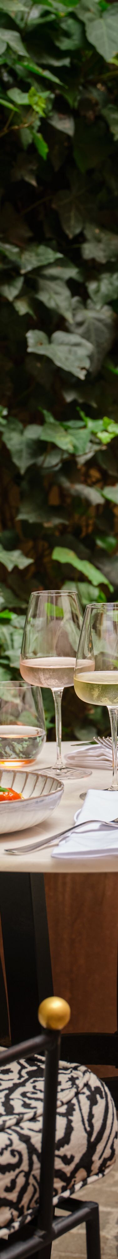 Outdoor table set for dining