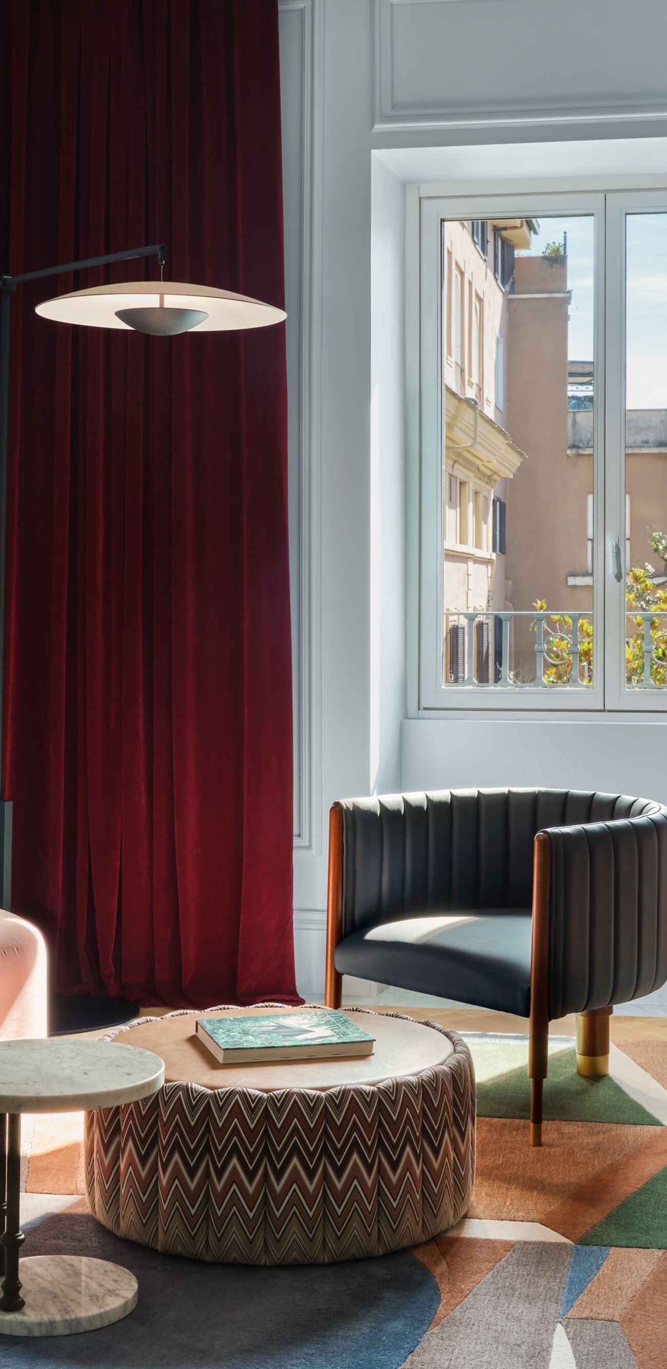 W Suite lounge overlooking Rome