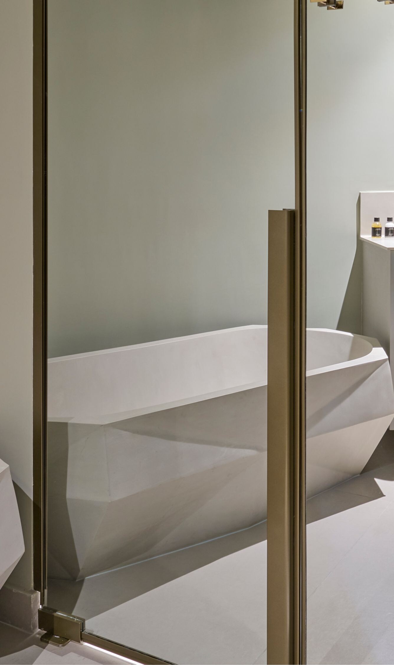 separate bathtub and shower