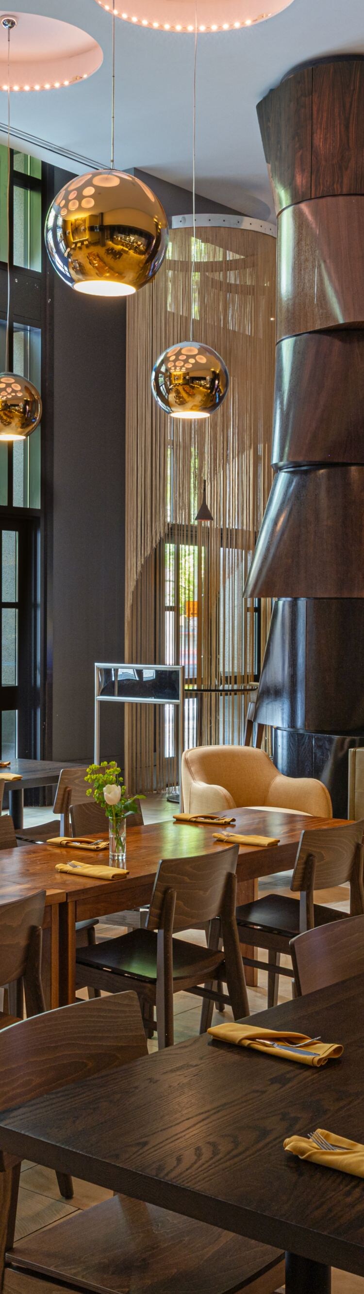 dining area with tables and lounge seating