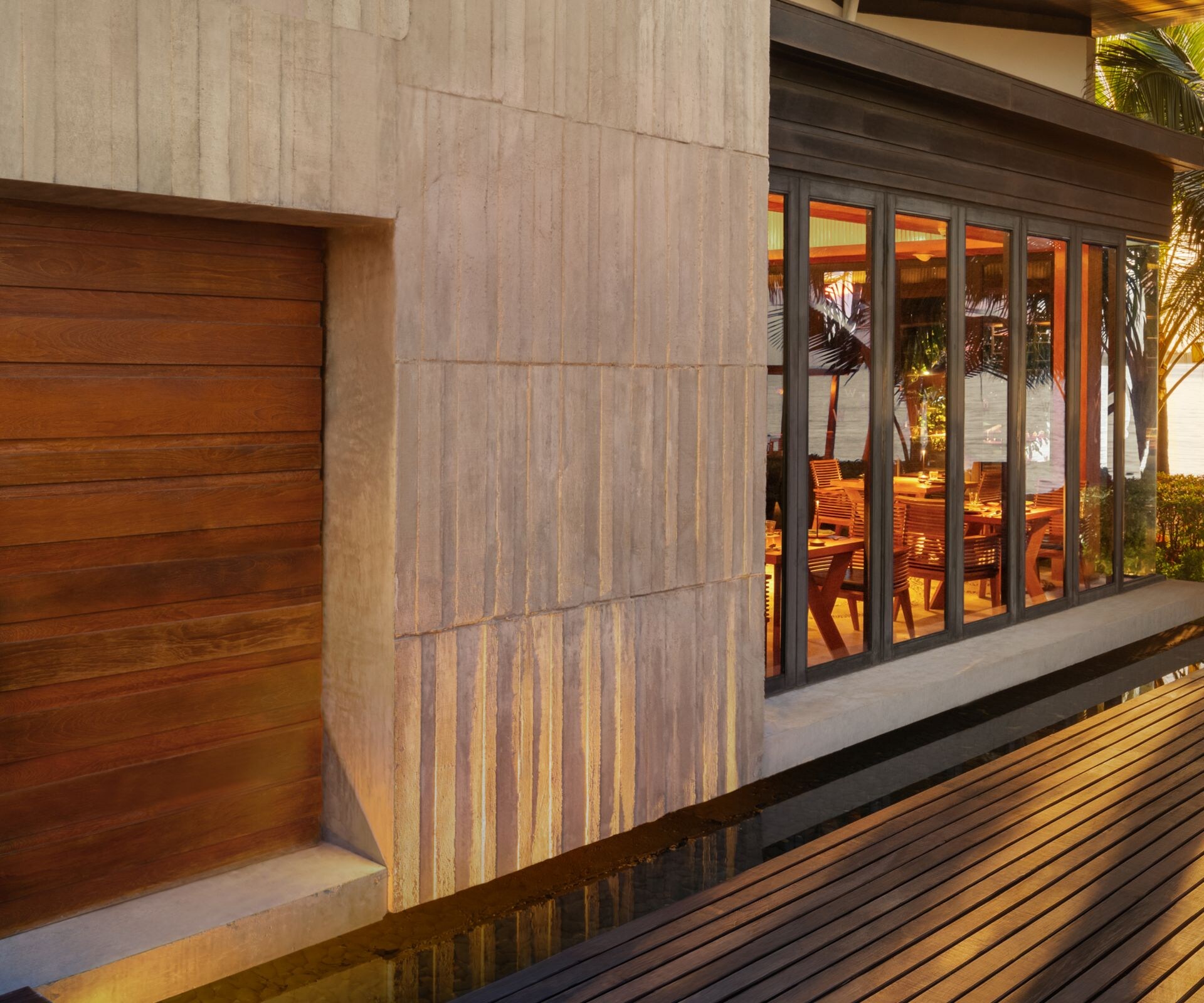Fine dining restaurant with a stunning sea view