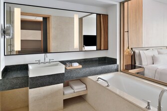 Modern bathroom with luxury amenities
