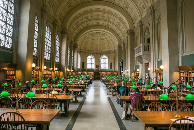 Boston Public Library interior.