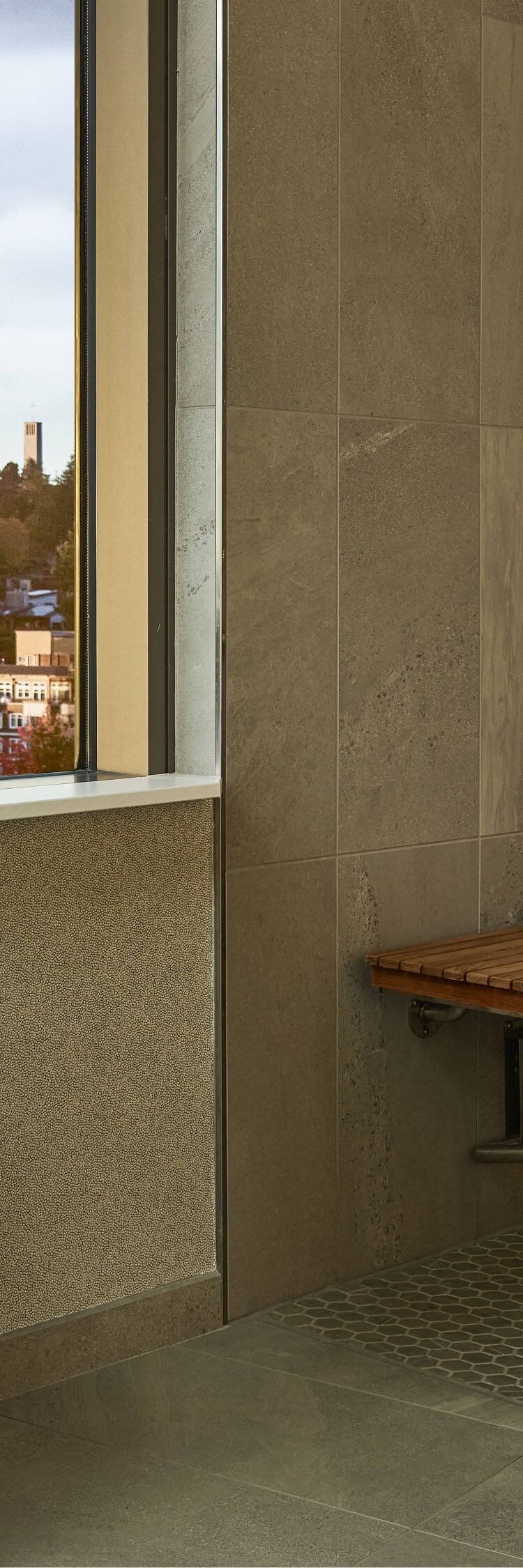 Bellevue suite ADA bathroom with roll-in shower