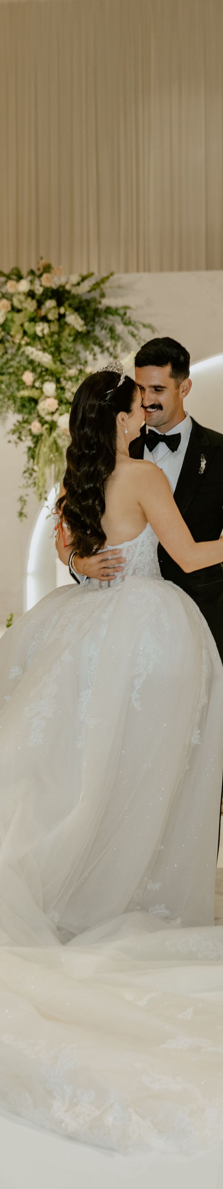 Couple dancing at their wedding reception