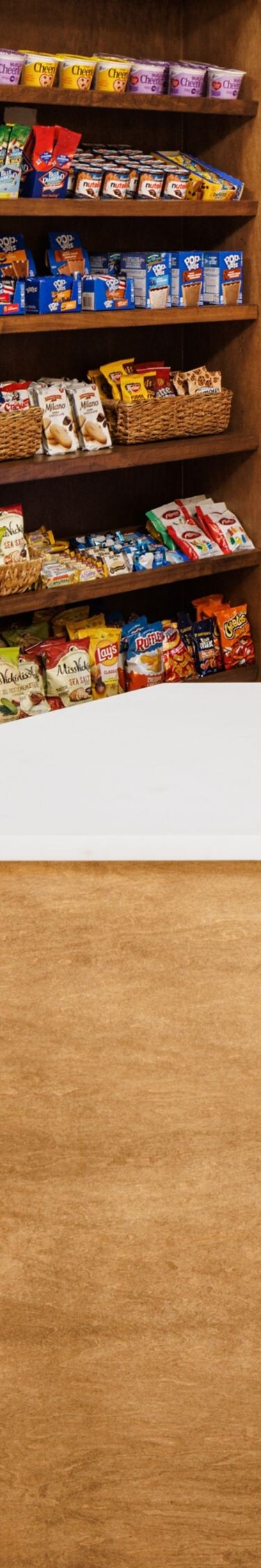 Hotel market with snacks and drinks