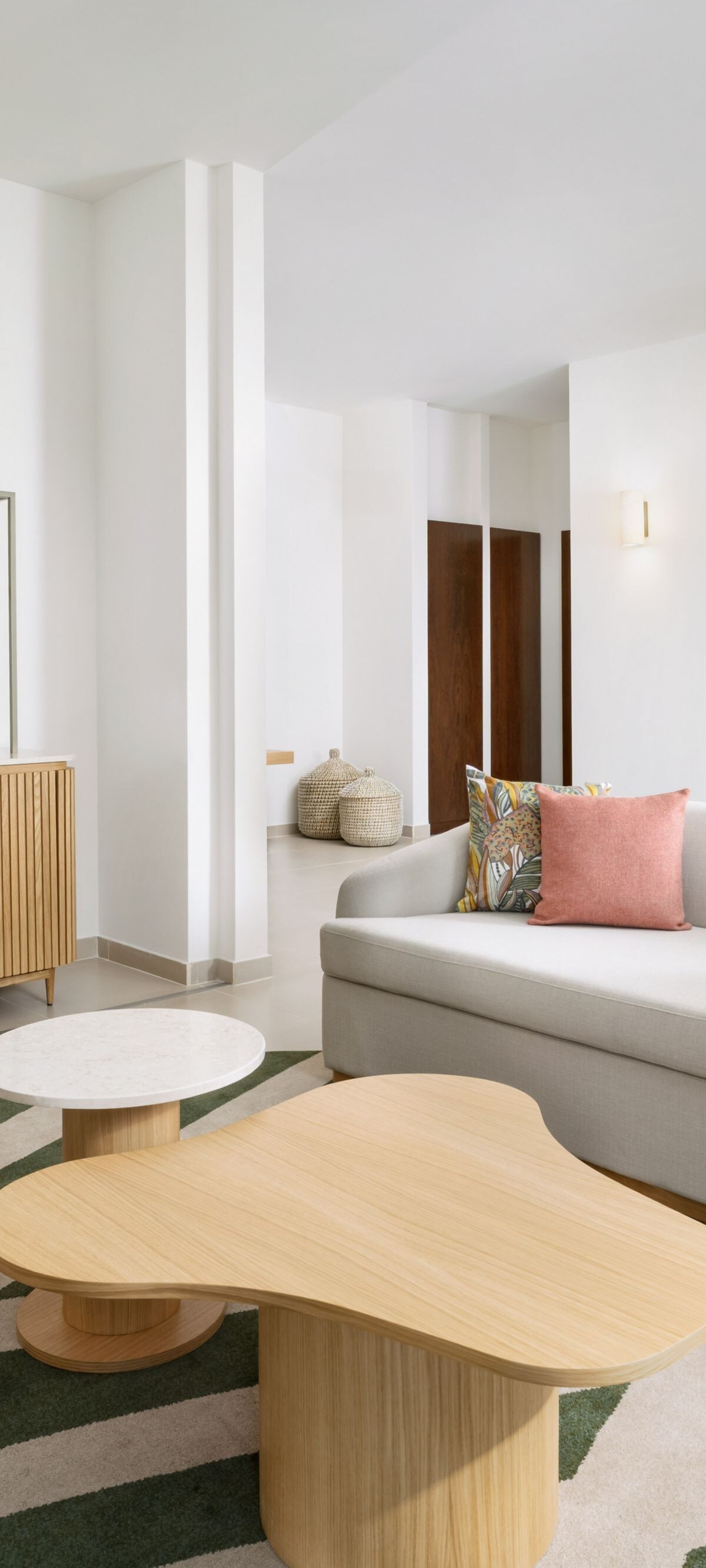 Modern living area of the Junior Suite 