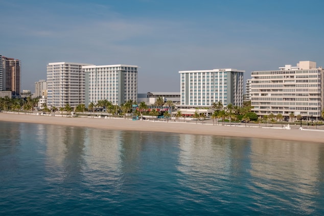 ocean and hotels along the water 