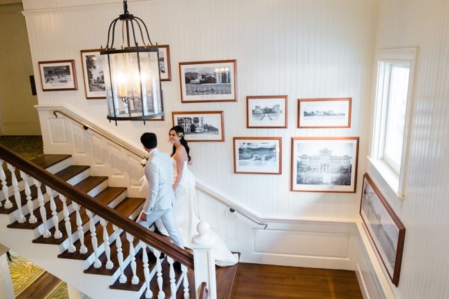 Wedding Photos on Staircase