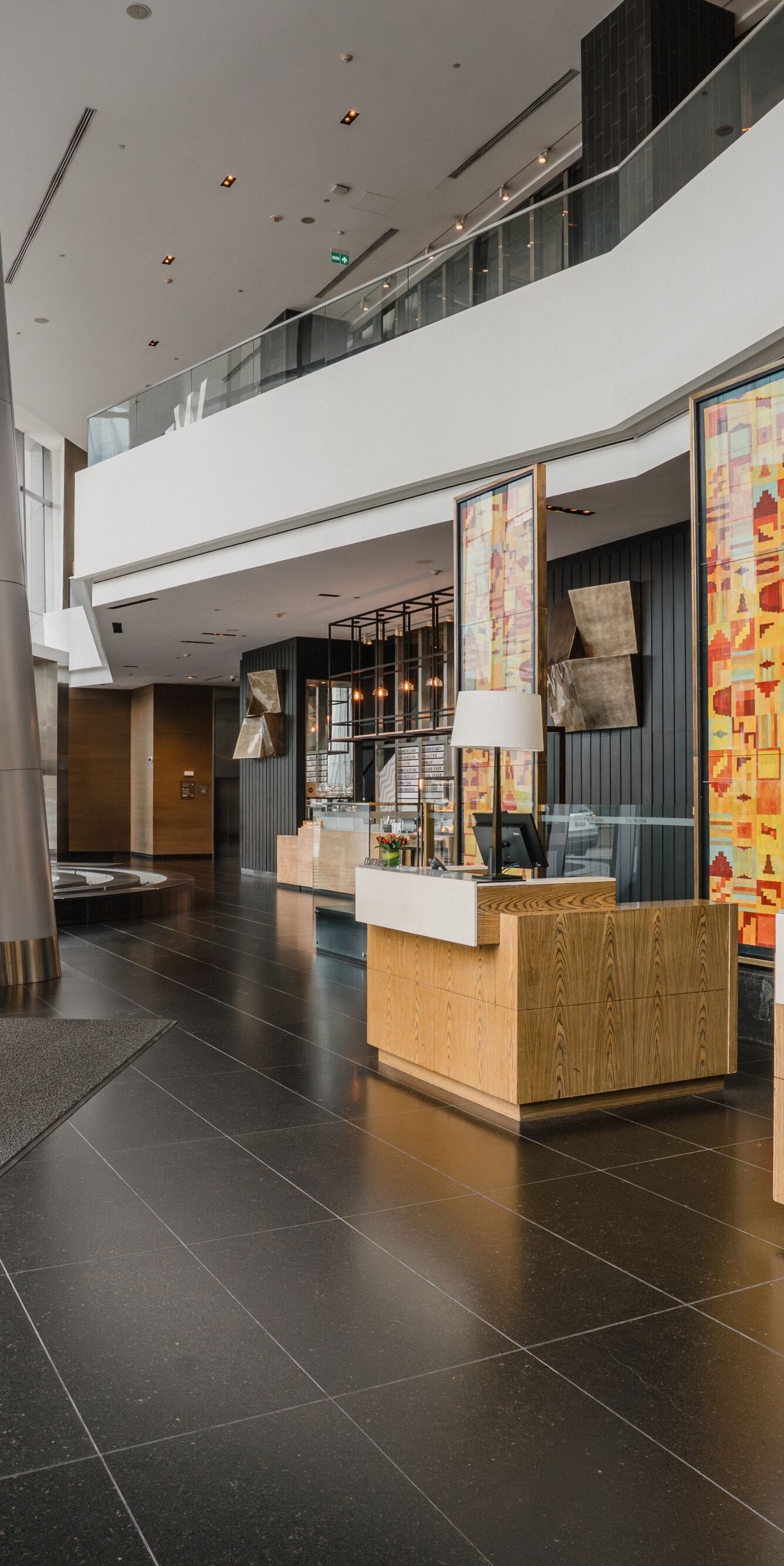 Hotel lobby seating area