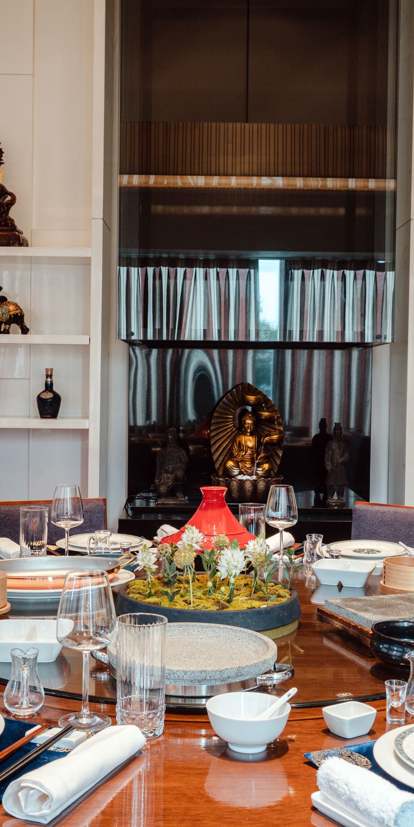 Private dining experience setup
