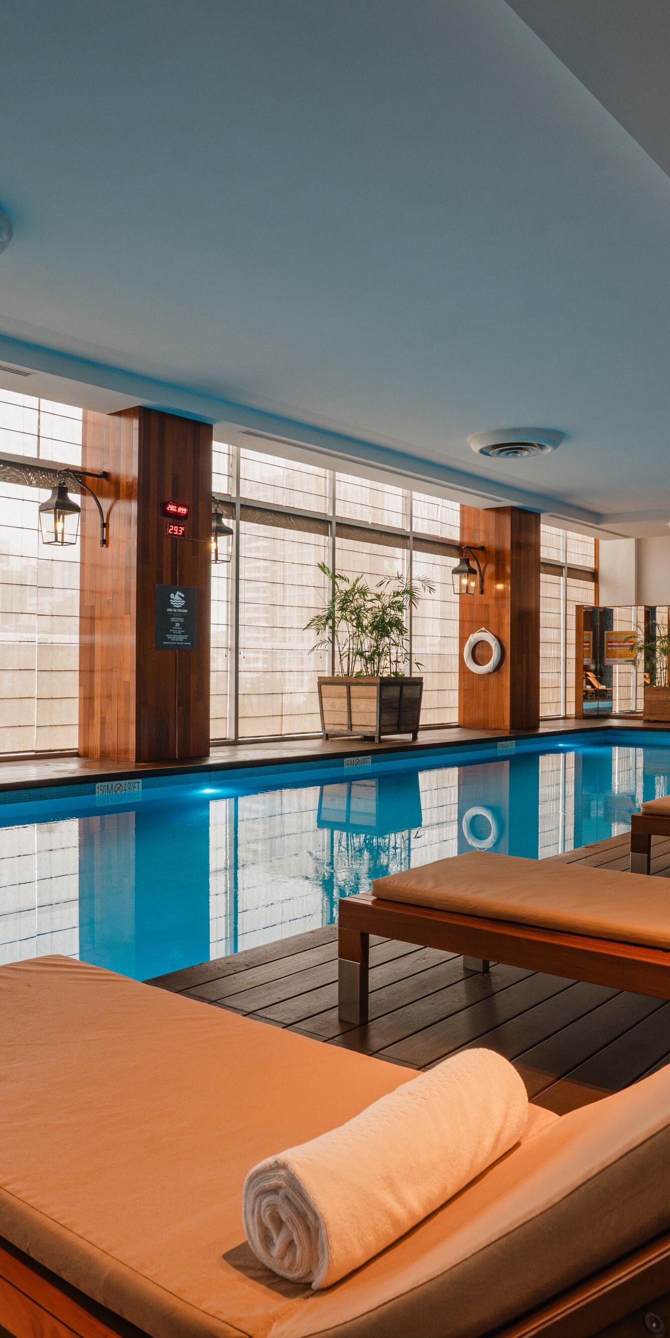 Indoor wellness pool area