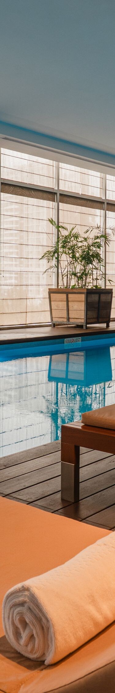 Indoor wellness pool area