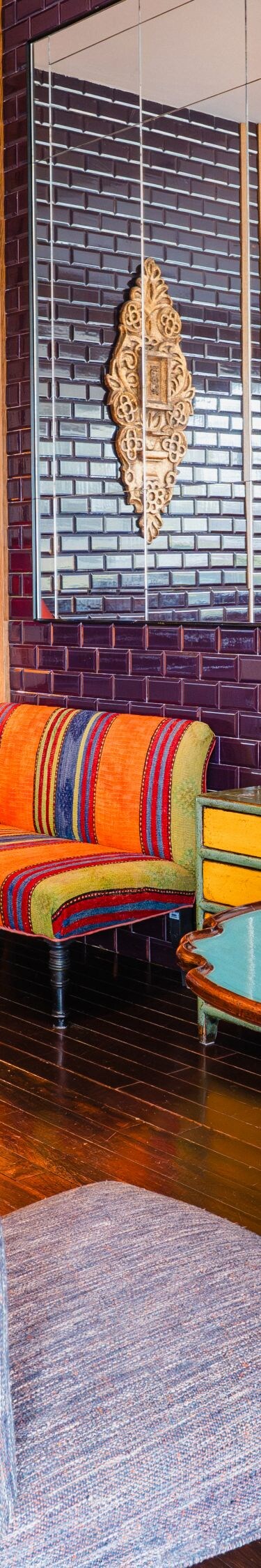 Restaurant lounge seating area
