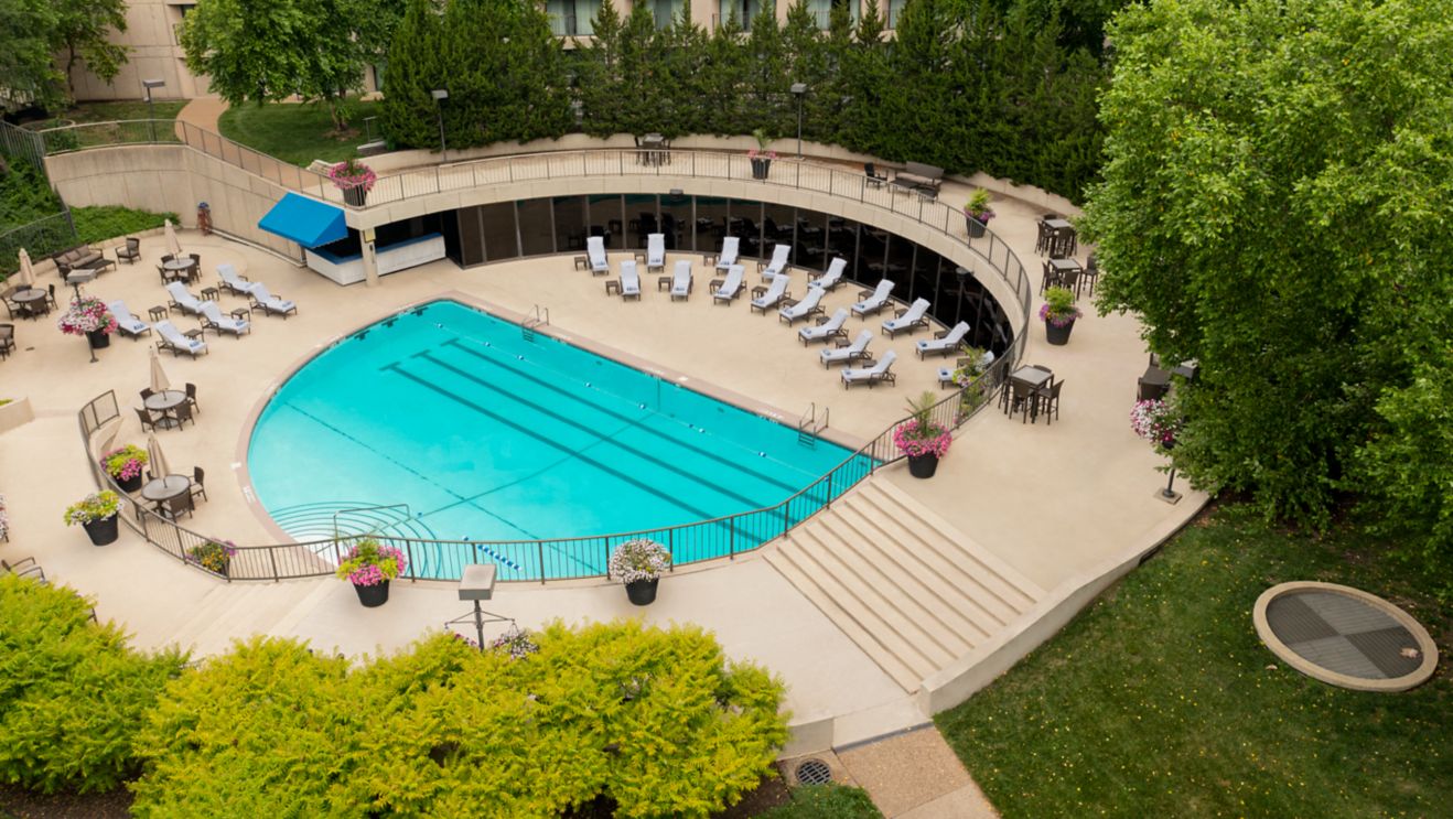 Heated Outdoor Pool – Aerial View