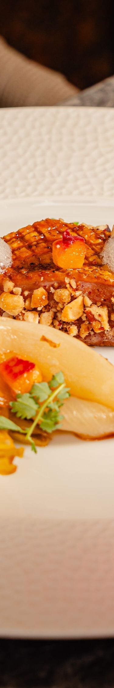 Gourmet duck dish 
